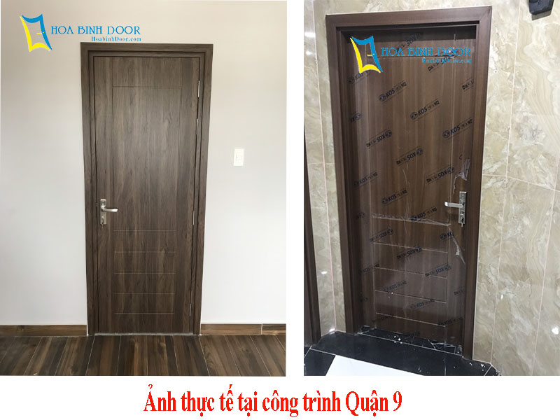 Hình ảnh hoàn thiện cửa nhựa composite tại Quận 9