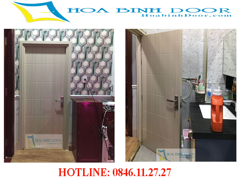 Hình ảnh hoàn thiện cửa nhựa composite tại Quận 2