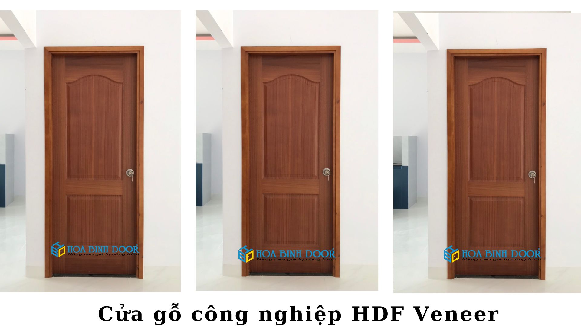 Báo giá cửa gỗ công nghiệp HDF mới nhất [hoabinhdoor]