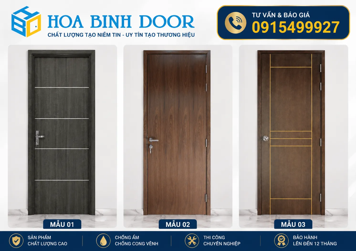 Giá cửa gỗ công nghiệp tại phường Bình Thuận HCM