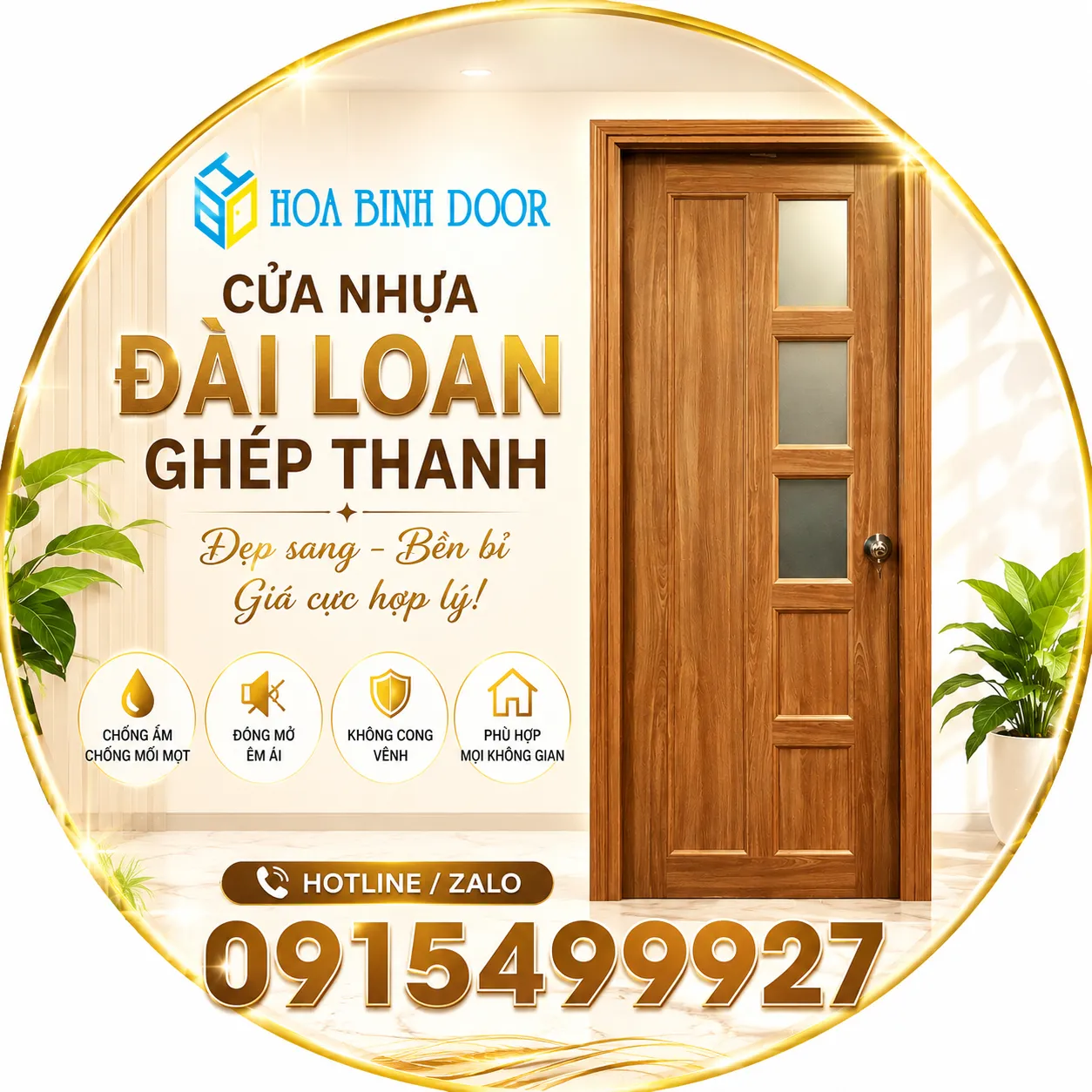 Báo giá cửa nhựa Đài Loan phường Linh Đông - HCM