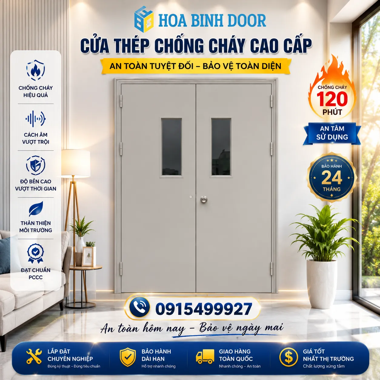 Báo giá cửa thép chống cháy tại Đồng Nai
