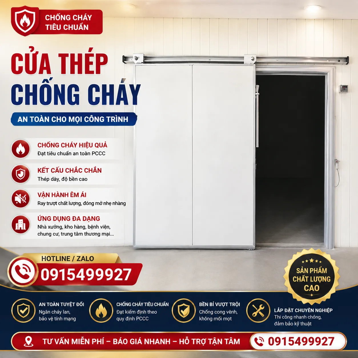 Báo giá cửa thép chống cháy tại Đồng Nai
