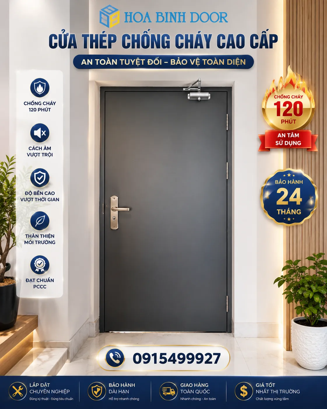 Báo giá cửa thép chống cháy tại Đồng Nai