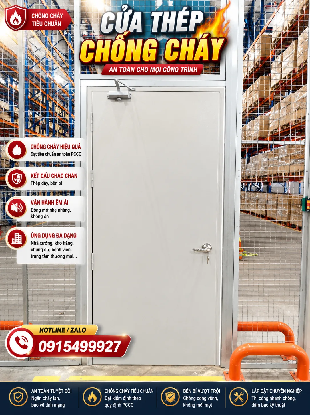 Báo giá cửa thép chống cháy tại Đồng Nai