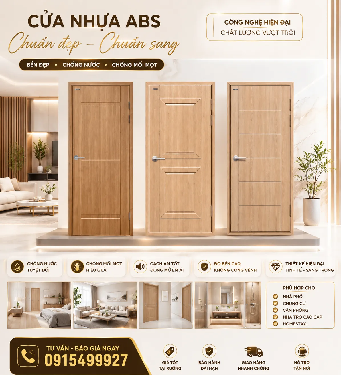 Cửa nhựa ABS Hàn Quốc tại phường Thời An