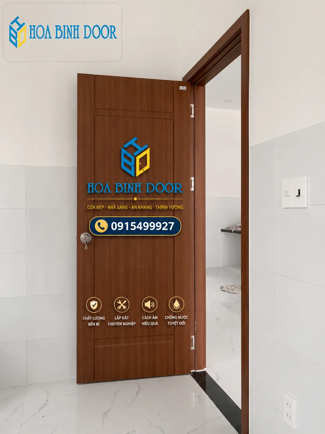 Cửa nhựa ABS Hàn Quốc lắp tại phường Bình Trưng