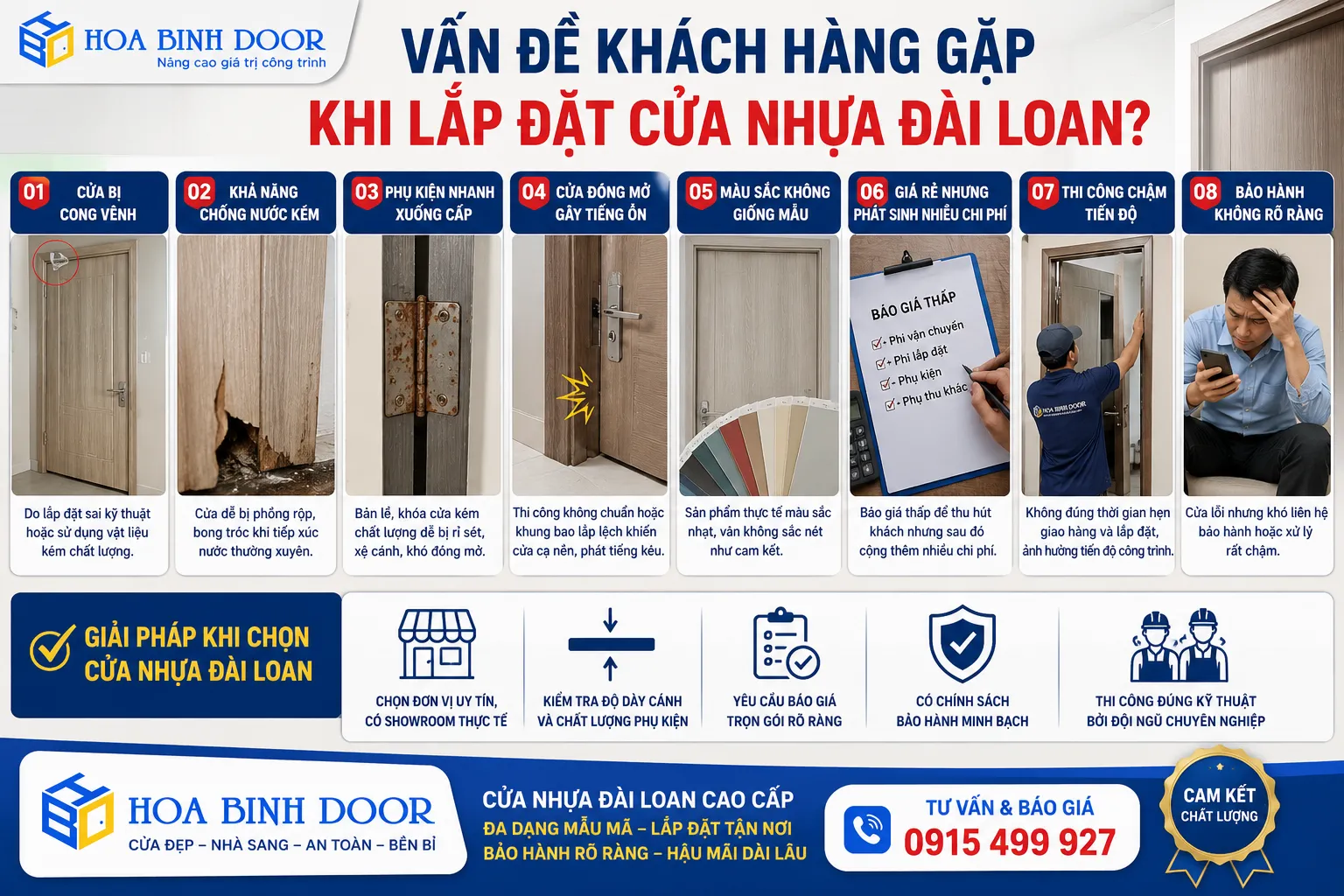 Lắp đặt cửa nhựa Đài Loan tại Kiến Tường