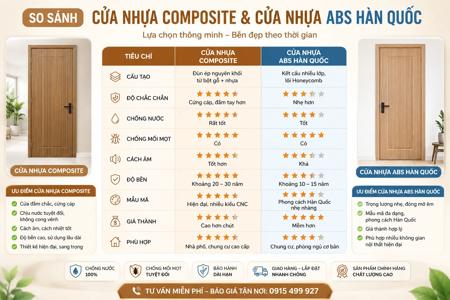 Lắp đặt cửa nhựa composite tại Gò Vấp