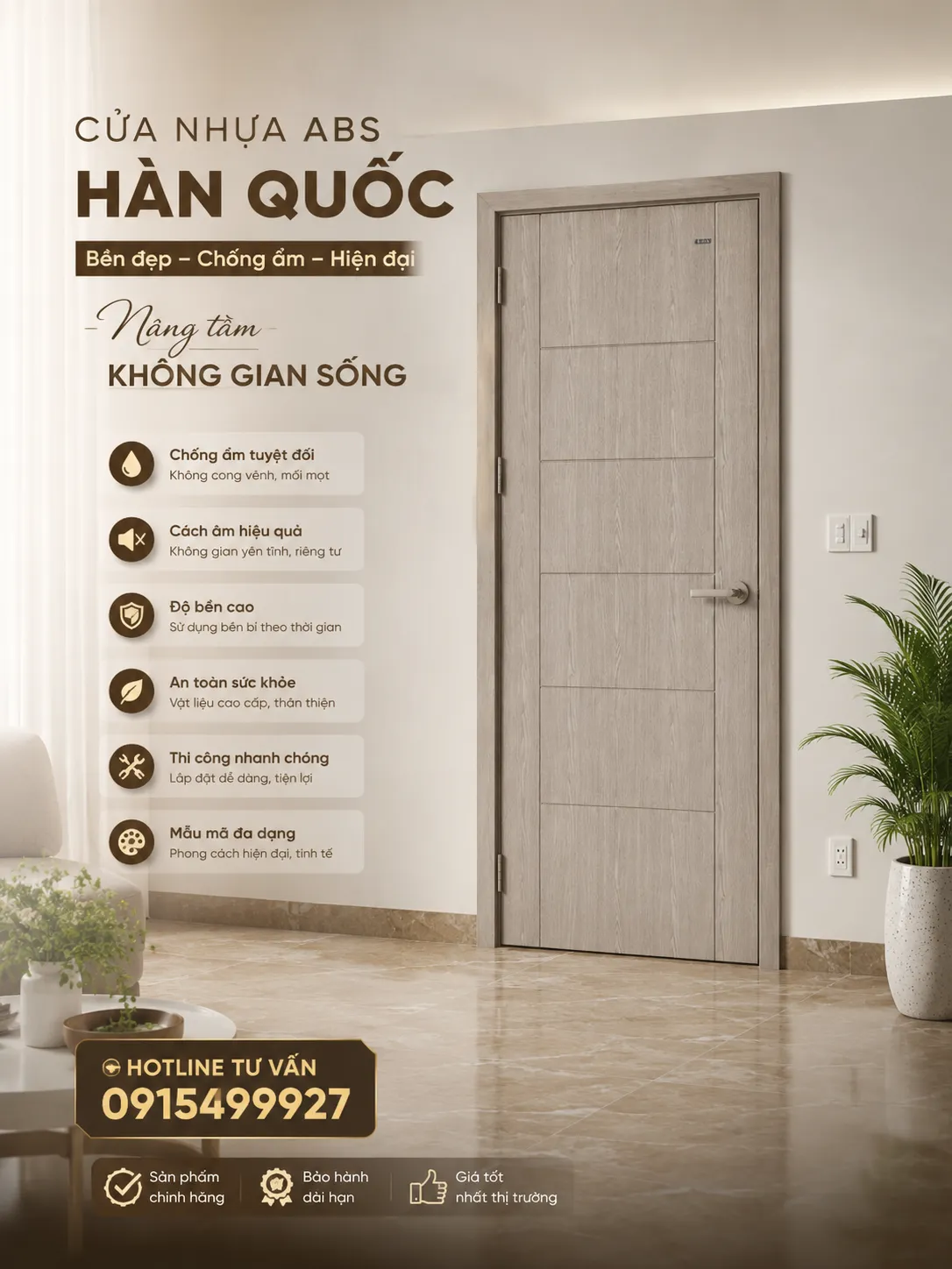 Giá cửa nhựa ABS Hàn Quốc tại Bình Dương