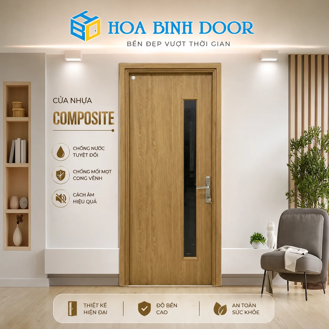 Cửa nhựa Composite lắp đặt tại phường Vườn Lài