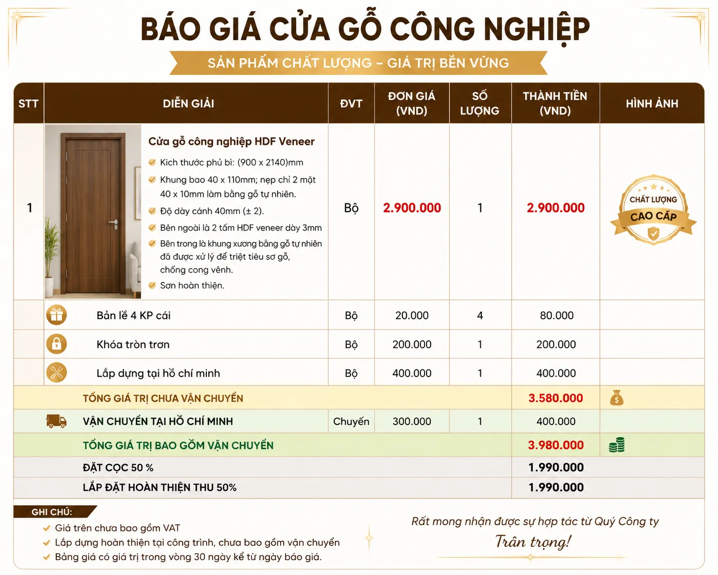 Cửa gỗ công nghiệp tại Đồng Nai