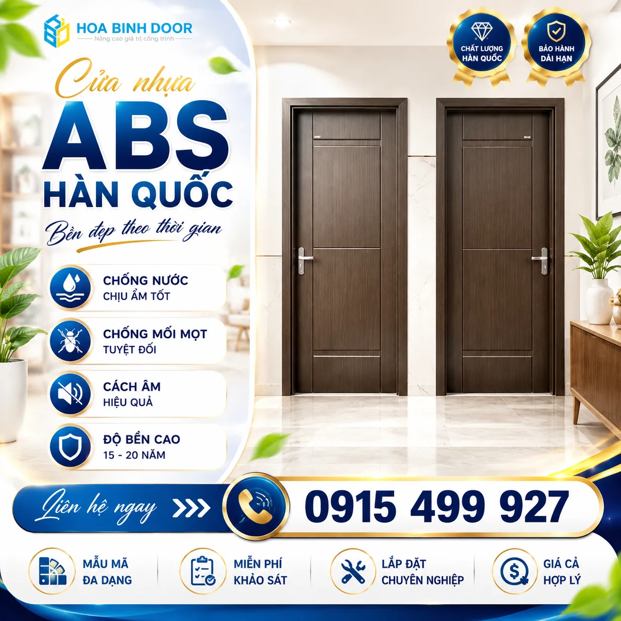 Giá cửa nhựa ABS Hàn Quốc phường Gò Vấp